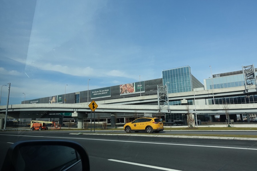 LaGuardia Airport Terminal B and its parking garage